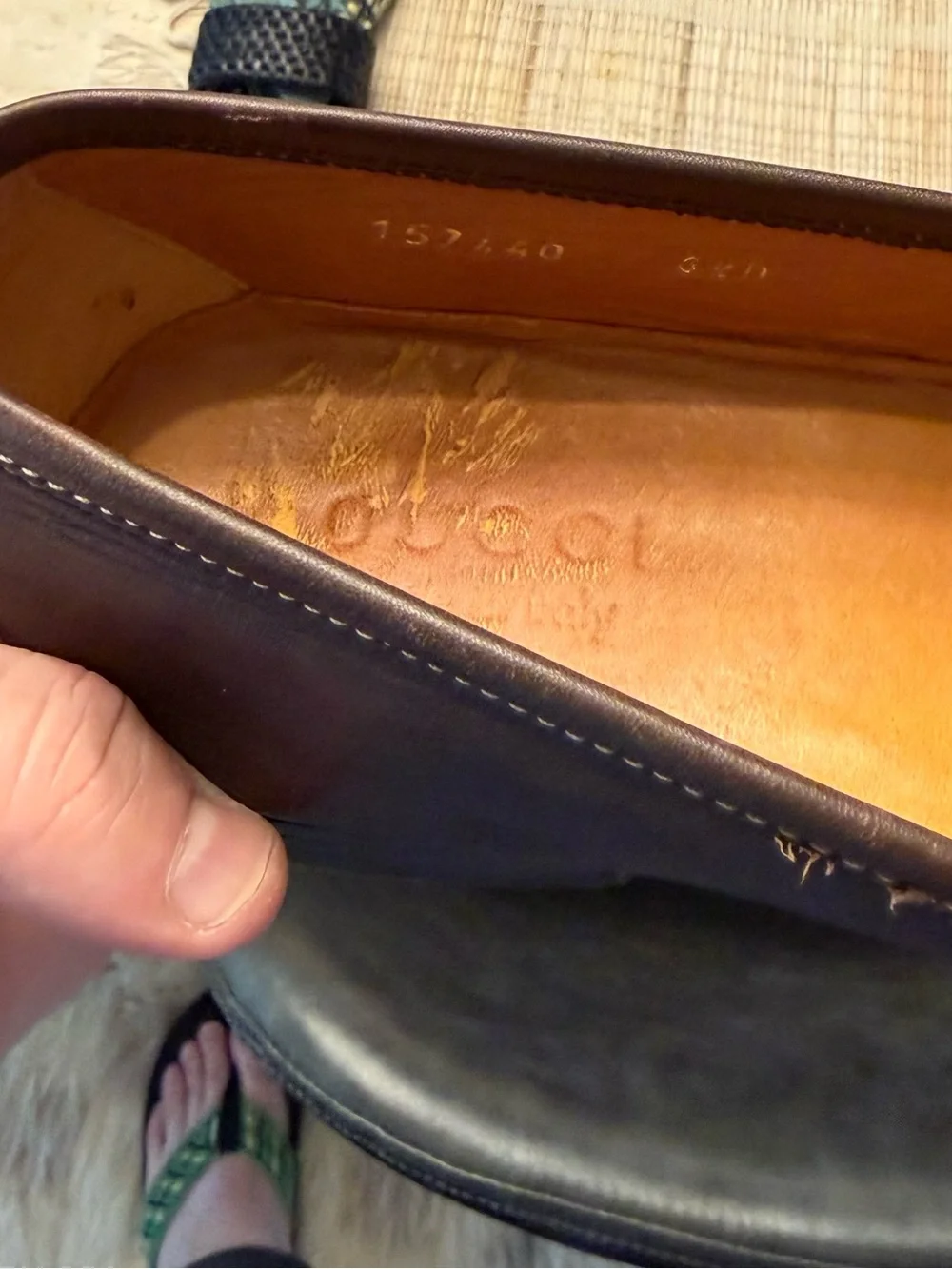 Gucci Brown Leather Horsebit Loafers 157440